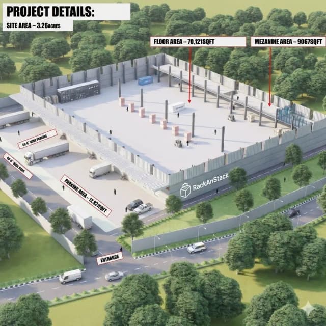 80,000 sqft warehouse in Vijayawada, Andhra Pradesh