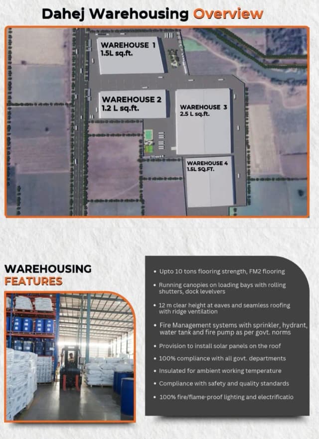 250,000 sqft warehouse in Dahej, Ahmedabad