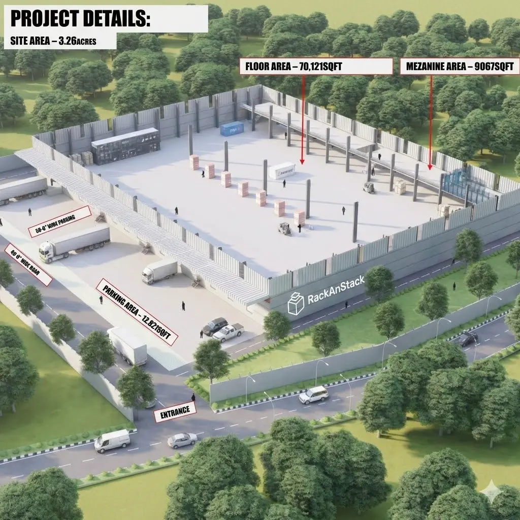 80,000 sqft warehouse in Vijayawada, Andhra pradesh — photo 1 of 25