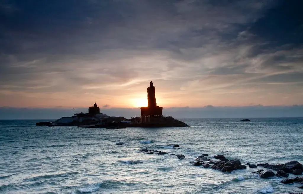 Vivekananda Rock Memorial, standing tall beyond India's and Tamil Nadu's most southern tip