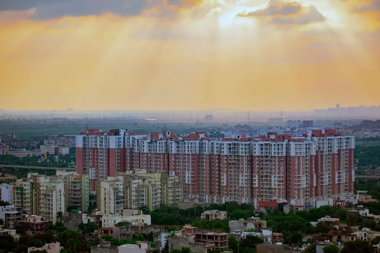 Noida skyline at sunrise